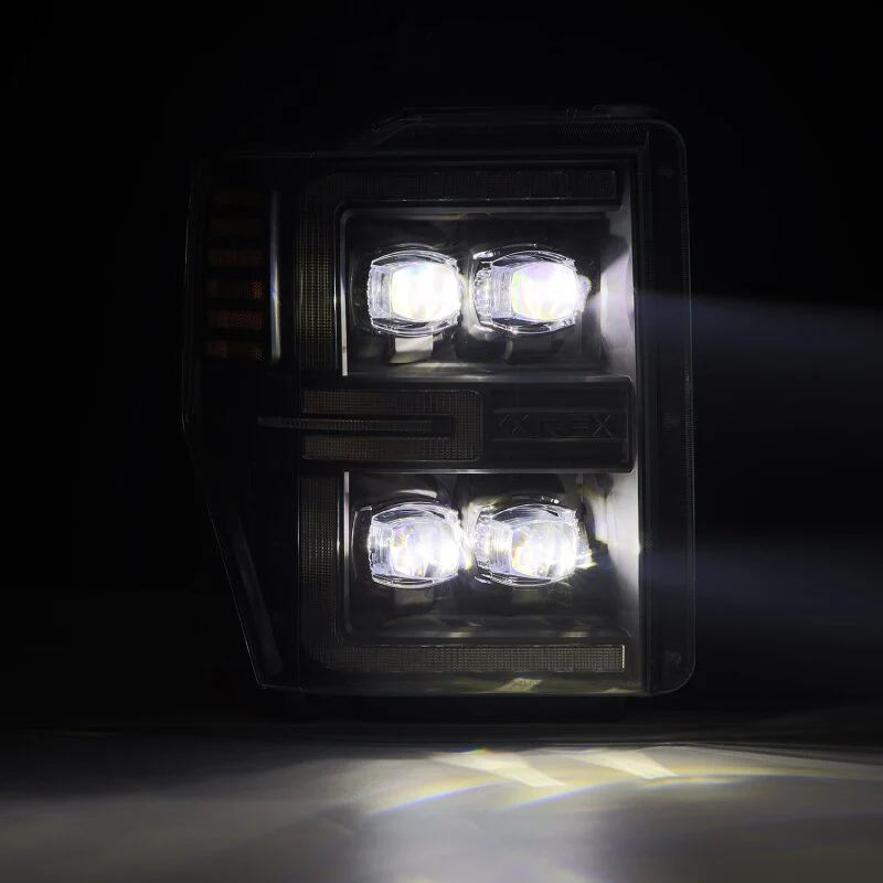 AlphaRex 08-10 Ford F250-550 NOVA-Series LED Projector Headlights Black w/Activ Light/Seq Signal - Image 3