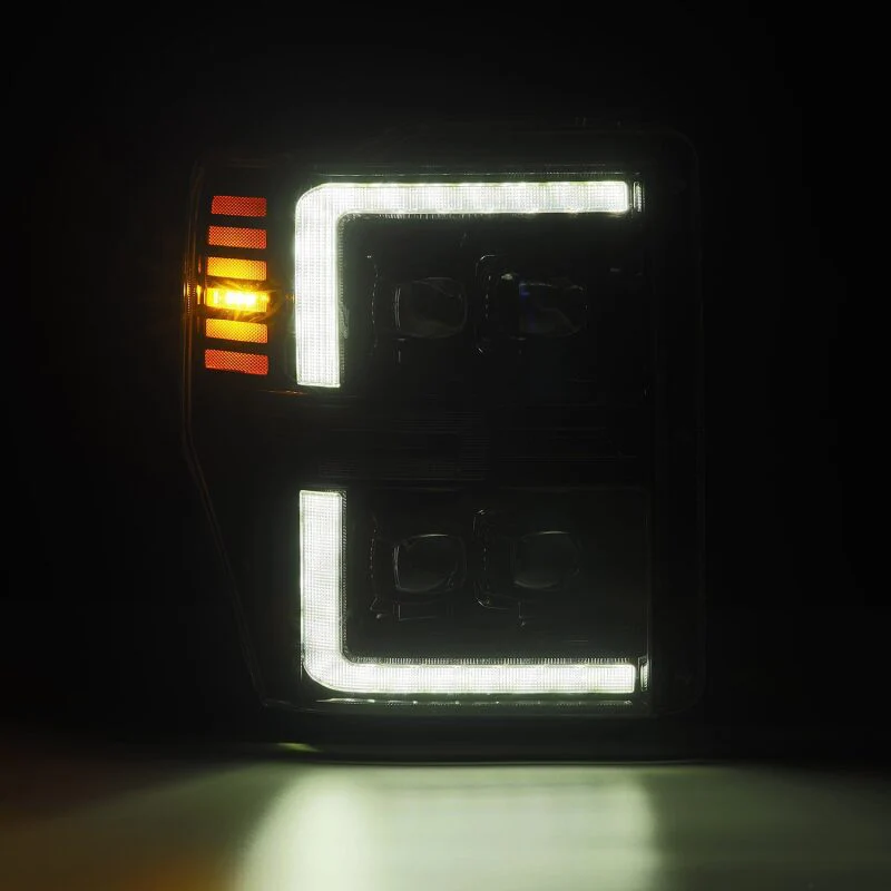 AlphaRex 08-10 Ford F250-550 NOVA-Series LED Projector Headlights Black w/Activ Light/Seq Signal - Image 4