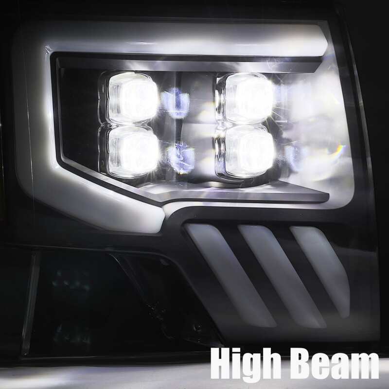 AlphaRex 09-14 Ford F-150 NOVA LED Proj Headlights Plank Style Gloss Black w/Activ Light/Seq Signal - Image 5