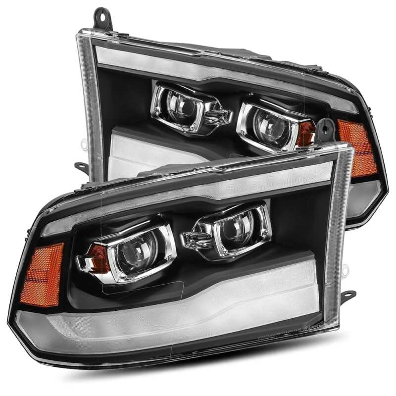 AlphaRex 09-18 Dodge Ram 1500HD LUXX LED Proj Headlights Plnk Style Blk w/Activ Light/Seq Signal/DRL - Image 2