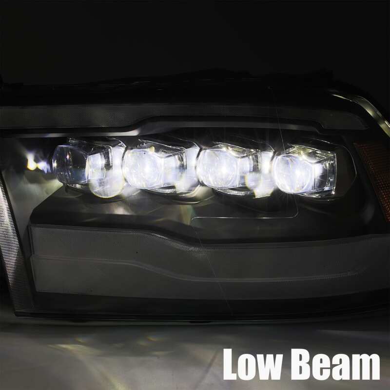 AlphaRex 09-18 Dodge Ram 1500HD NOVA LED Projector Headlights Plank Style Design Alpha Black w/DRL - Image 9