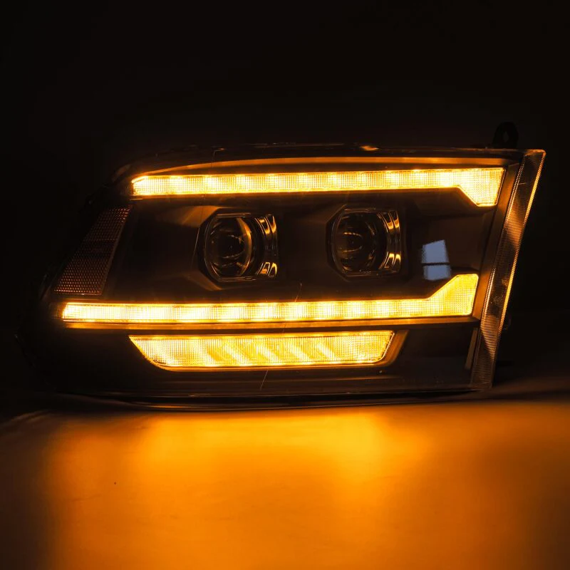 AlphaRex 09-18 Dodge Ram 2500 LUXX LED Proj Headlights Plank Style Blk w/Activ Light/Seq Signal/DRL - Image 6