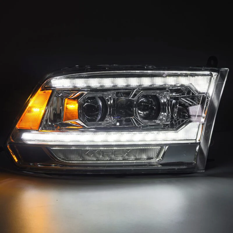 AlphaRex 09-18 Dodge Ram 2500 LUXX LED Proj Headlights Plank Style Chrm w/Activ Light/Seq Signal/DRL - Image 6