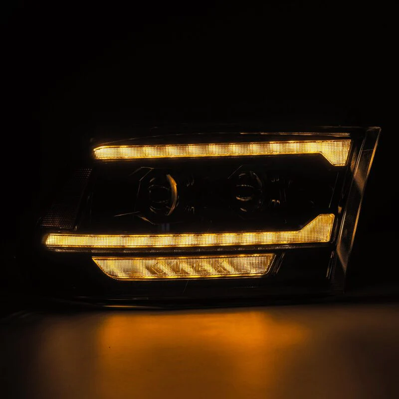 AlphaRex 09-18 Ram 2500 LUXX LED Proj Headlight Plank Style Alpha Blk w/Activ Light/Seq Signal/DRL - Image 3
