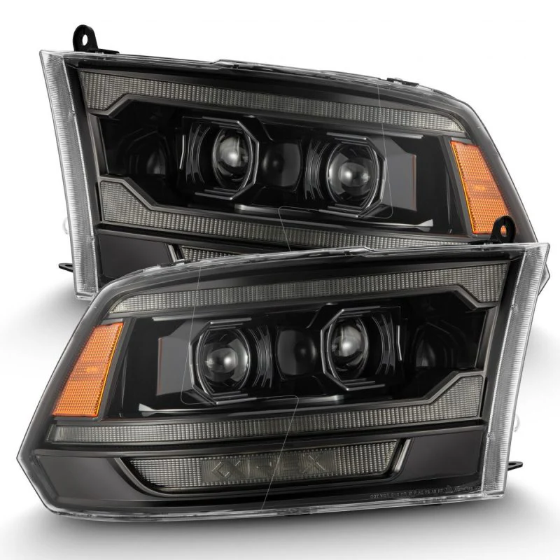 AlphaRex 09-18 Ram 2500 LUXX LED Proj Headlight Plank Style Alpha Blk w/Activ Light/Seq Signal/DRL - Image 7