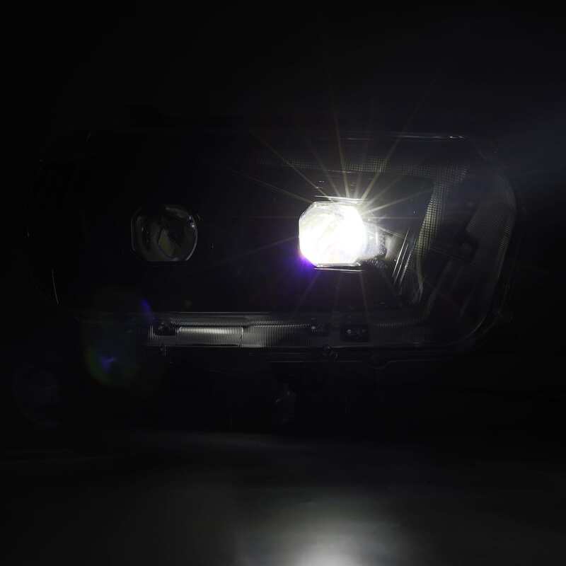 AlphaRex 10-13 Toyota 4Runner LUXX LED Proj Headlights Plank Style Alpha Black w/Seq Signal/DRL - Image 4