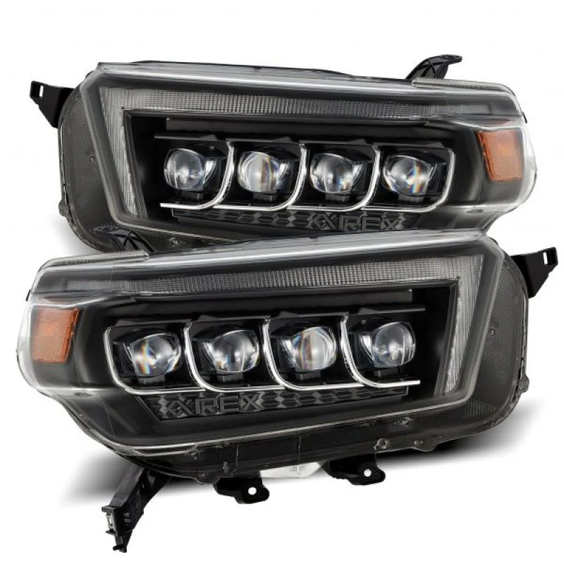 AlphaRex 10-13 Toyota 4Runner NOVA LED Projector Headlights Plank Style Black w/Seq Signal/DRL - Image 5