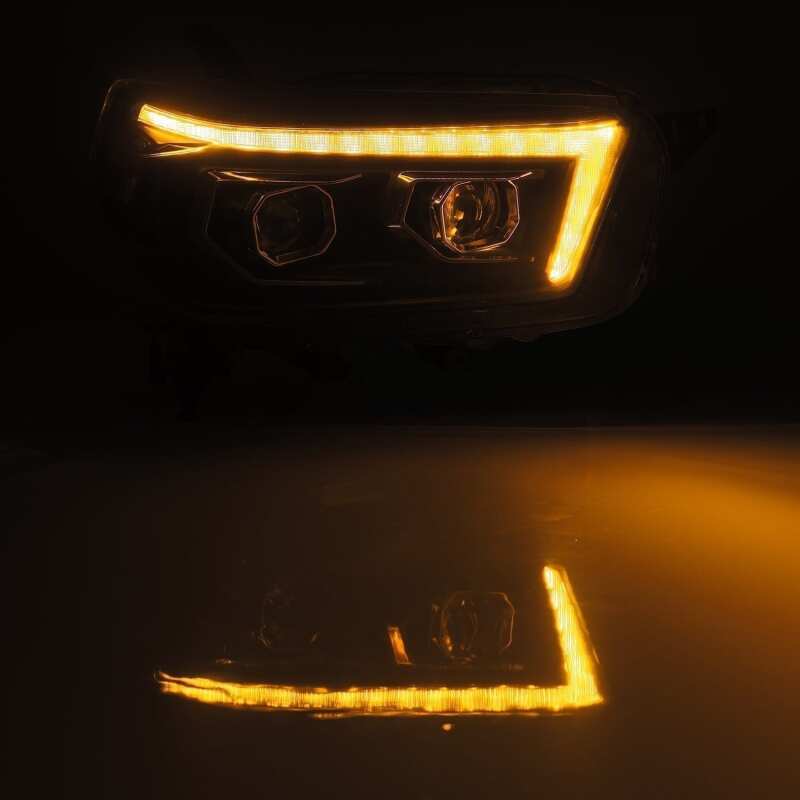AlphaRex 10-13 Toyota 4Runner PRO-Series Projector Headlights Plank Style Black w/Seq Signal/DRL - Image 2