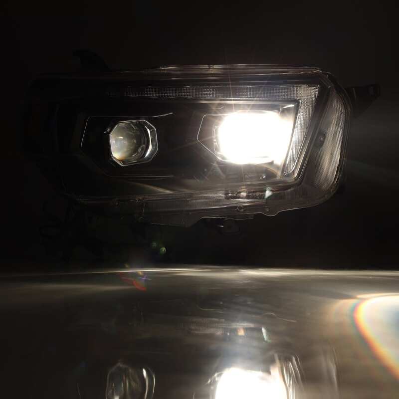 AlphaRex 10-13 Toyota 4Runner PRO-Series Projector Headlights Plank Style Black w/Seq Signal/DRL - Image 5