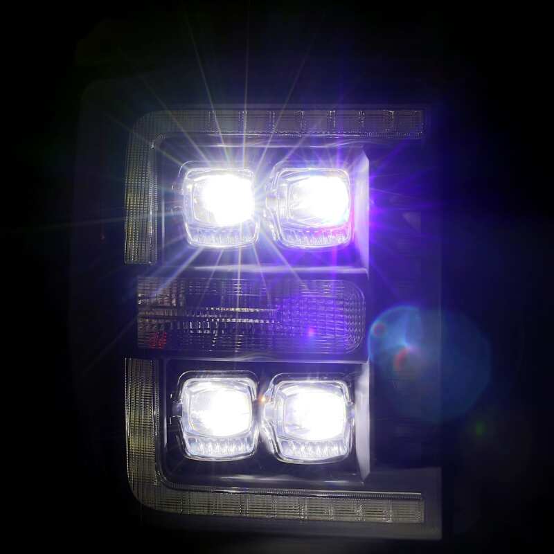 AlphaRex 11-16 Ford F-350 SD NOVA LED Proj Headlights Plank Style Chrm w/Activ Light/Seq Signal - Image 3
