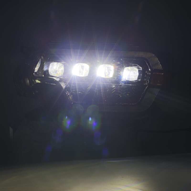 AlphaRex 12-15 Toyota Tacoma NOVA LED Proj Headlights Plank Alpha Blk w/Activ Light/Seq Signal/DRL - Image 4
