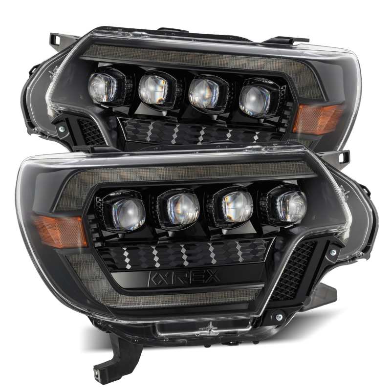 AlphaRex 12-15 Toyota Tacoma NOVA LED Proj Headlights Plank Alpha Blk w/Activ Light/Seq Signal/DRL - Image 6