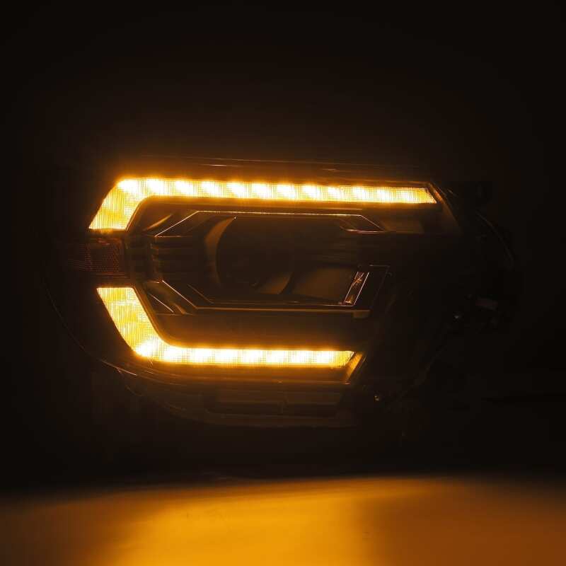 AlphaRex 12-15 Toyota Tacoma PRO-Series Projector Headlights Plank Style Alpha Black w/DRL - Image 2