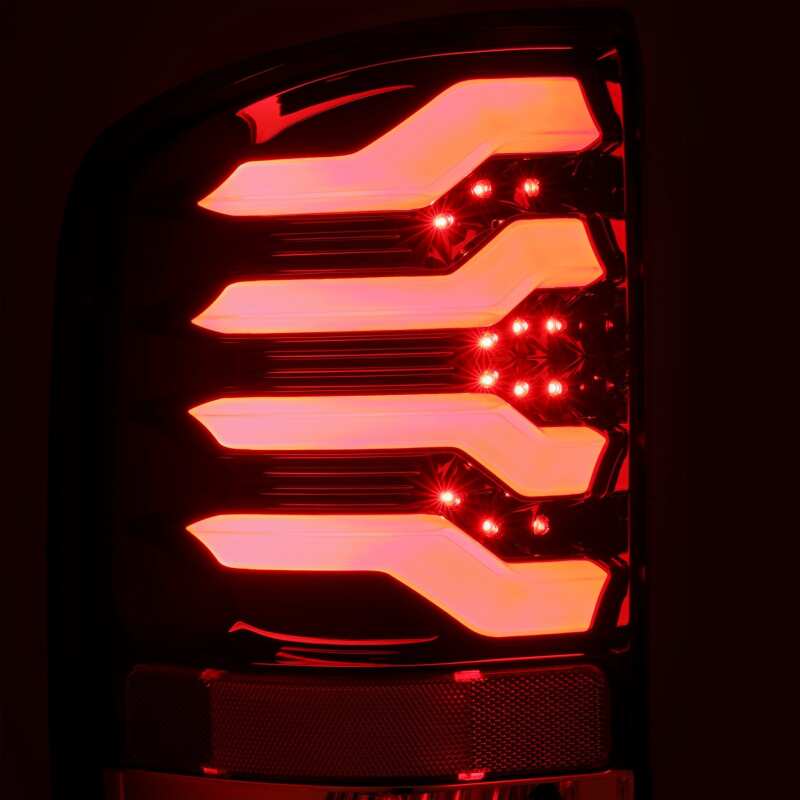 AlphaRex 14-18 Chevrolet Silverado 1500 PRO-Series LED Tail Lights Jet Black - Image 4