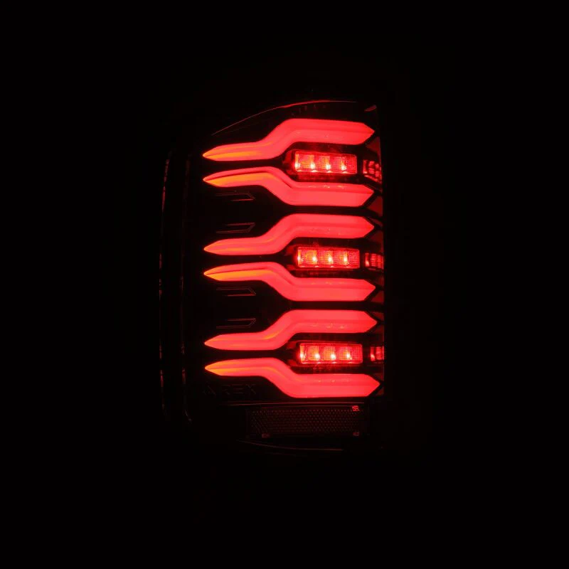 AlphaRex 14-18 Chevy Silverado 1500 Luxx-Series LED Tail Lights Alpha-Black w/Activ Light/Seq Signal - Image 3