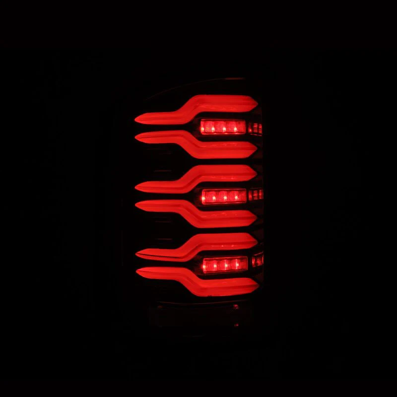 AlphaRex 14-18 GMC Sierra 1500/2500HD/3500HD LUXX-Series LED Tail Lights Alpha-Blk Actv Lgt Seq. Sig - Image 3