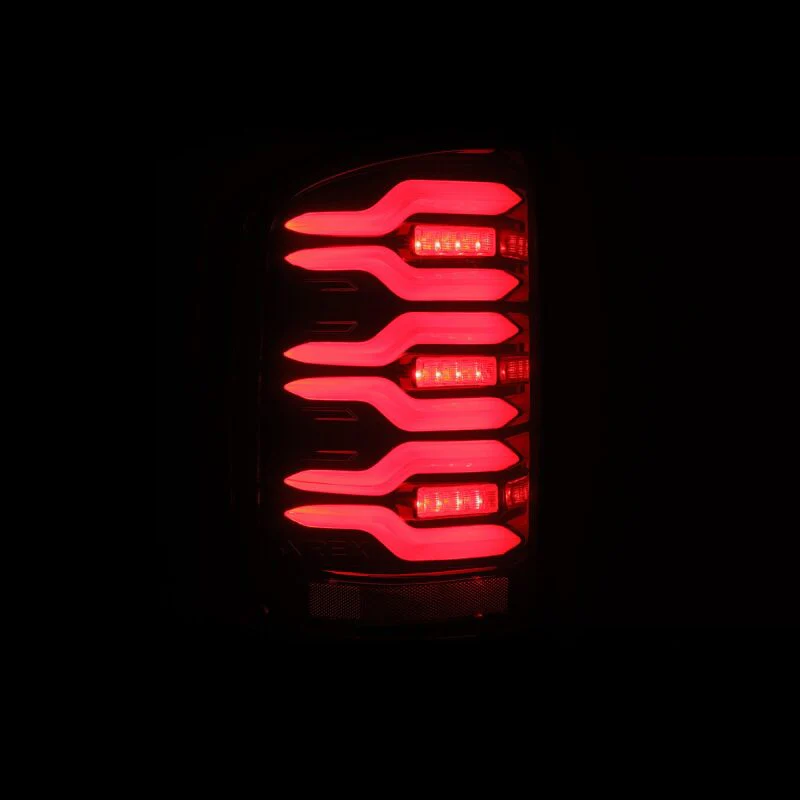 AlphaRex 14-18 GMC Sierra 1500/2500HD/3500HD LUXX-Series LED Tail Lights Blk/Red w/Actv Lgt Seq. Sig - Image 3