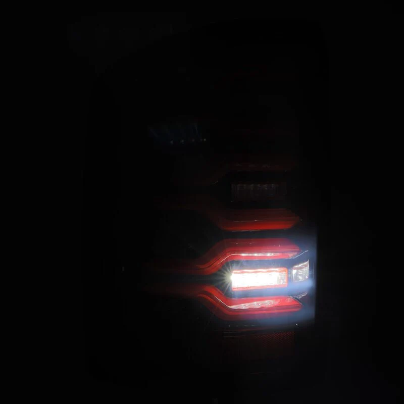 AlphaRex 14-18 GMC Sierra 1500/2500HD/3500HD LUXX-Series LED Tail Lights Blk/Red w/Actv Lgt Seq. Sig - Image 6