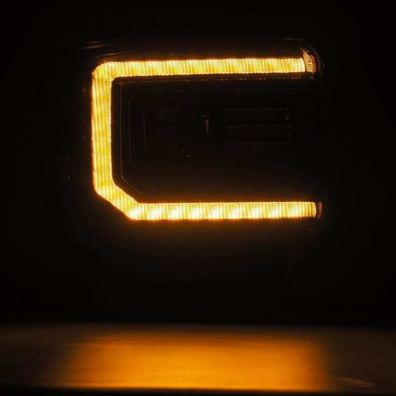 AlphaRex 14-18 GMC Sierra LUXX LED Proj Headlights Plnk Style Alpha Blk w/Activ Light/Seq Signal/DRL - Image 3