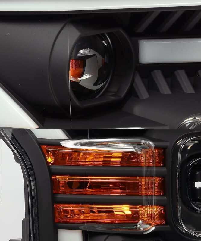 AlphaRex 15-17 Ford F-150 LUXX LED Projector Headlights Plank Style Black w/Activ Light/DRL - Image 2