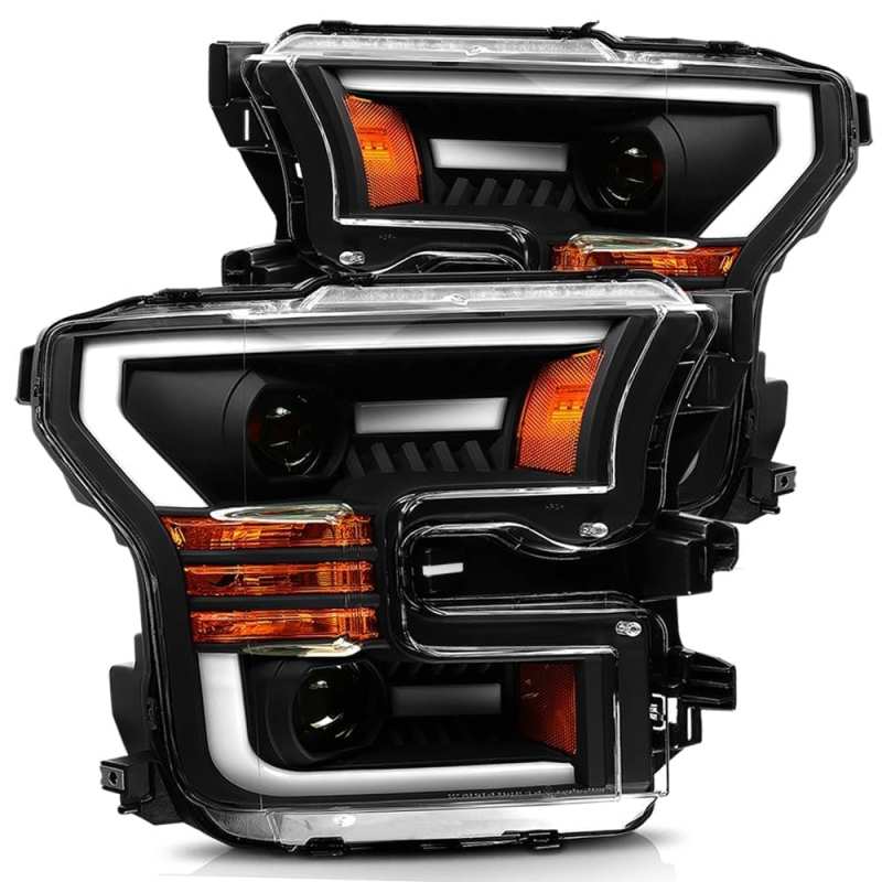 AlphaRex 15-17 Ford F-150 LUXX LED Projector Headlights Plank Style Black w/Activ Light/DRL - Image 6