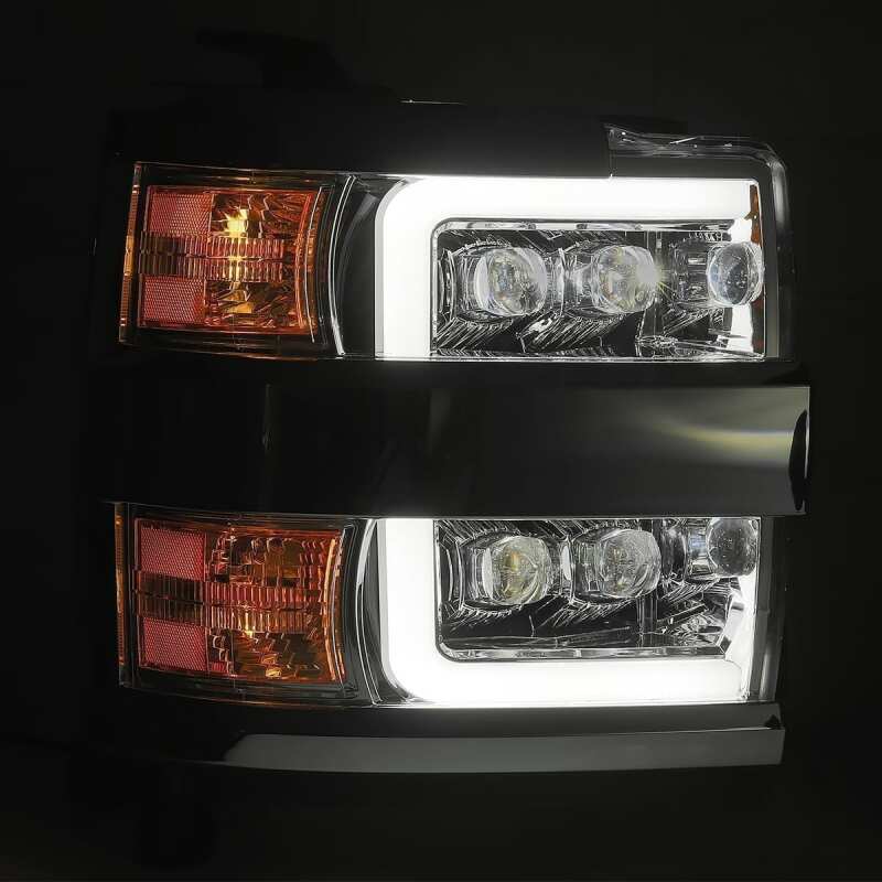AlphaRex 15-18 Chevy 2500HD NOVA LED Proj Headlights Plank Style Chrome w/Activ Light/Seq Signal/DRL - Image 2