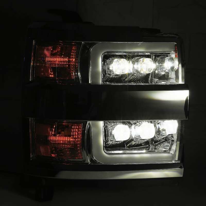 AlphaRex 15-18 Chevy 2500HD NOVA LED Proj Headlights Plank Style Chrome w/Activ Light/Seq Signal/DRL - Image 6
