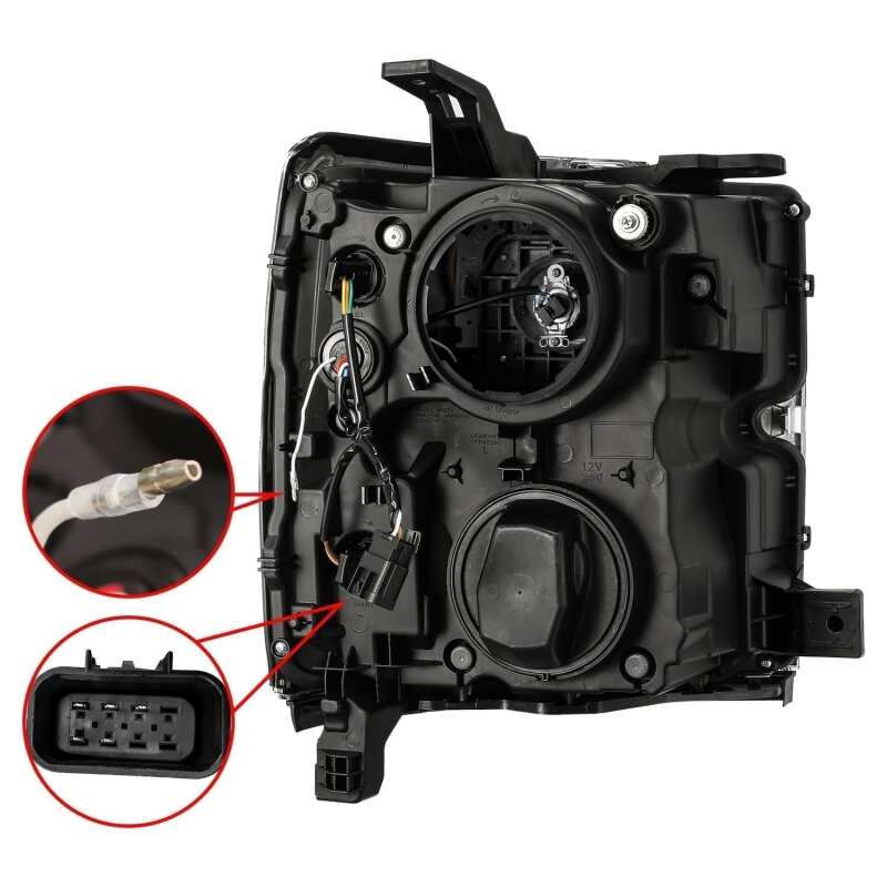 AlphaRex 15-19 Chevy 2500HD PRO-Series Proj Headlights Plank Style Blk w/Activ Light/Seq Signal/DRL - Image 6