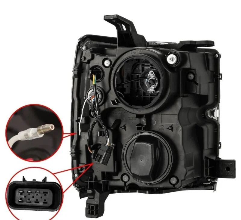 AlphaRex 15-19 Chevy Silverado 2500/3500 LUXX-Series Proj. Headlights Blk w/Actv SeqSig & SBDRL - Image 6
