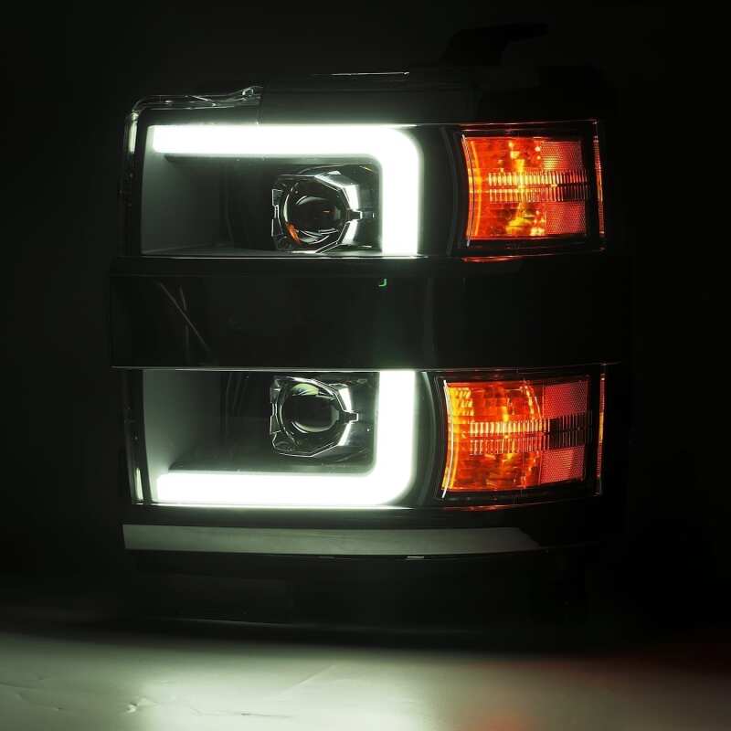 AlphaRex 15-19 Chevy Silverado 2500HD PRO-Series Headlight Plank Chrome w/Activ Light/Seq Signal/DRL - Image 5