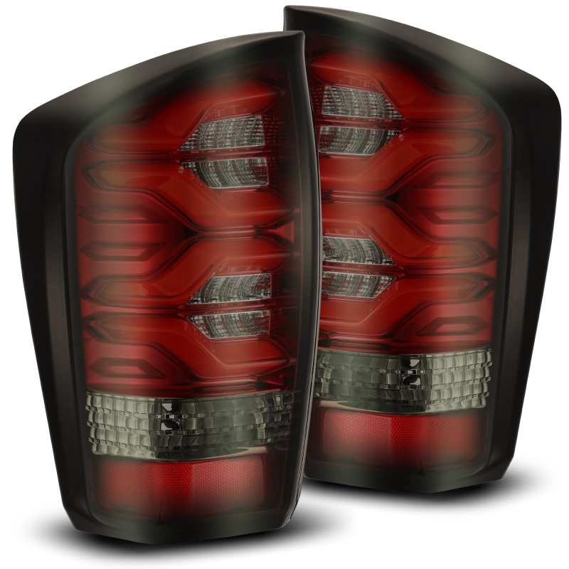 AlphaRex 16-20 Toyota Tacoma PRO-Series LED Tail Lights Red Smoke - Image 2