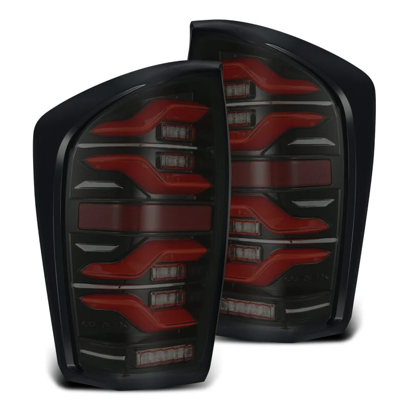 AlphaRex 16-21 Toyota Tacoma LUXX LED Taillights Blk/Red w/Activ Light/Seq Signal - Image 2