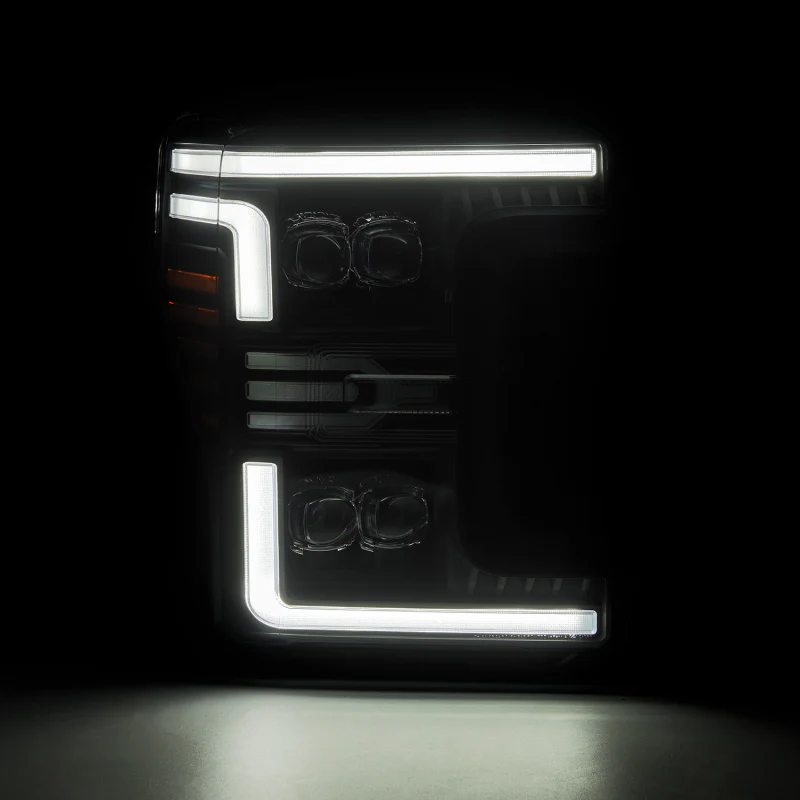 AlphaRex 17-19 Ford F-250/350/450 SD NOVA-Series LED Proj Headlights Bk w/Actv Light SeqSig & SBDRL - Image 6