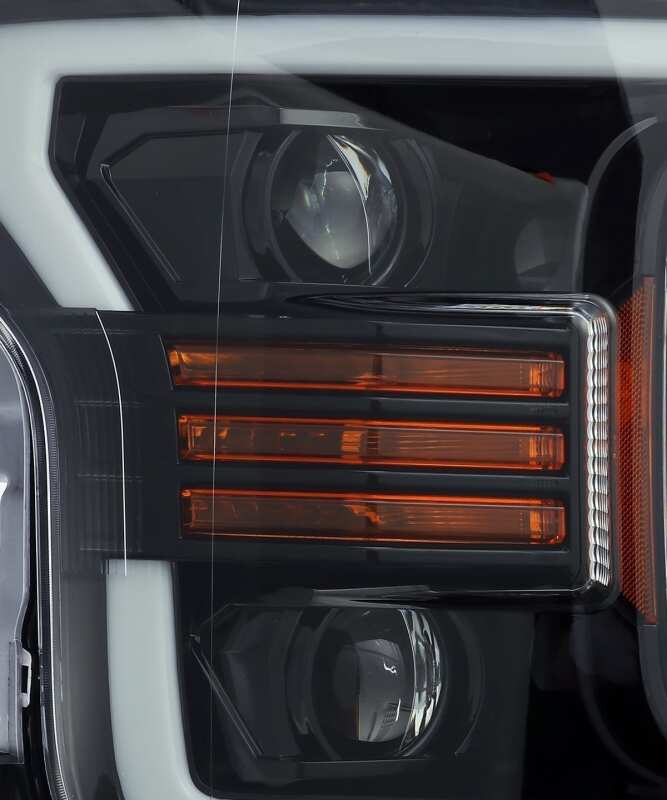 AlphaRex 18-19 Ford F-150 PRO-Series Proj Headlights Plank Style Gloss Blk w/Activ Light/Seq Signal - Image 3