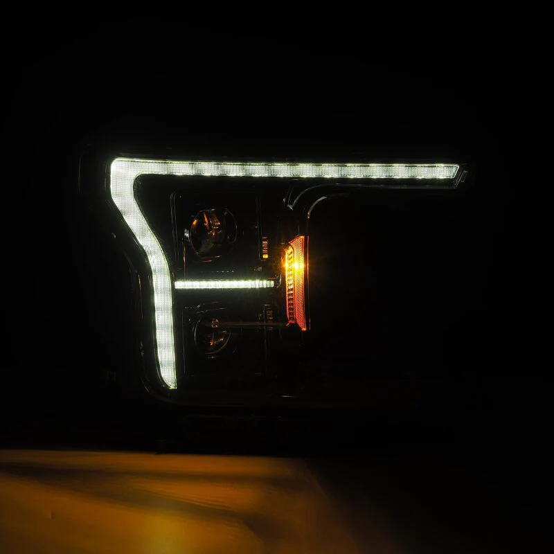 AlphaRex 18-20 Ford F-150 (Req. Conv F150 w/LED) LUXX LED Proj HL Alpha-Blk w/Actv Lt Seq Sig SB DRL - Image 6