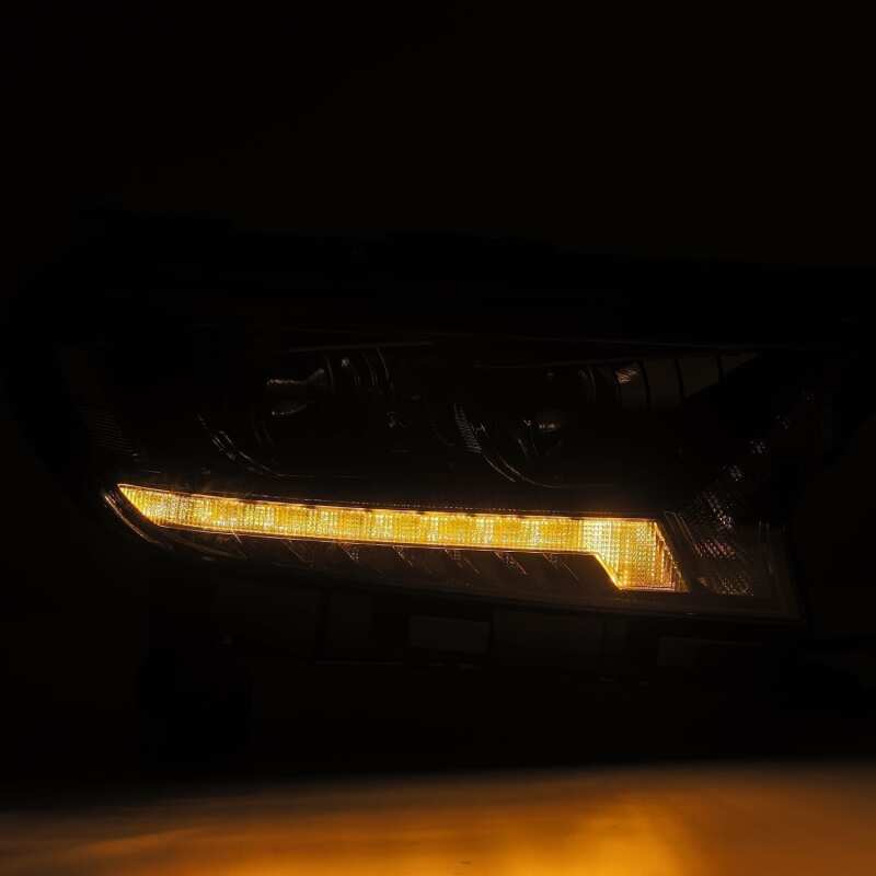 AlphaRex 19-21 Ford Ranger LUXX LED Proj Headlights Plank Style Alpha Black w/Seq Signal/DRL - Image 3