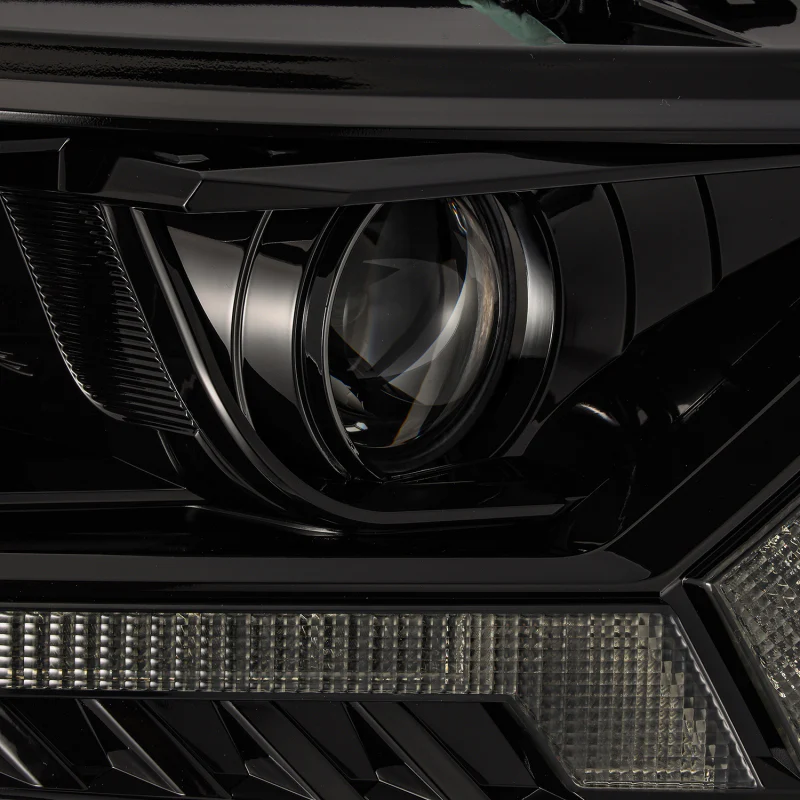 AlphaRex 19-21 Ford Ranger LUXX LED Proj Headlights Plank Style Alpha Black w/Seq Signal/DRL - Image 4