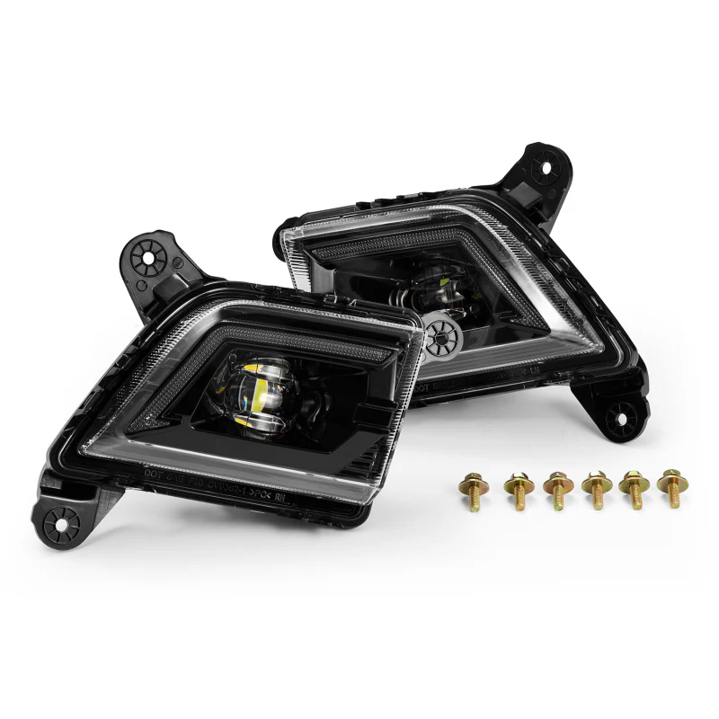 AlphaRex 19-23 Chevrolet Silverado 2500/3500HD DoubleTap Dual Color LED Projector Fog Lights - Image 17
