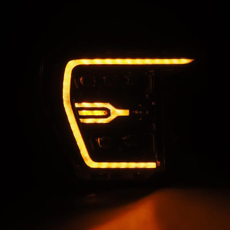 AlphaRex 21-22 Ford F-150 NOVA LED Proj Headlights Plank Style Alpha Blk w/Activ Light/Seq Signal - Image 3