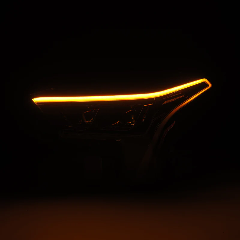 AlphaRex 22-23 Toyota Tundra LUXX-Series Headlights Alpha-Black w/Amber DRL - Req 810029 OR 810030 - Image 7