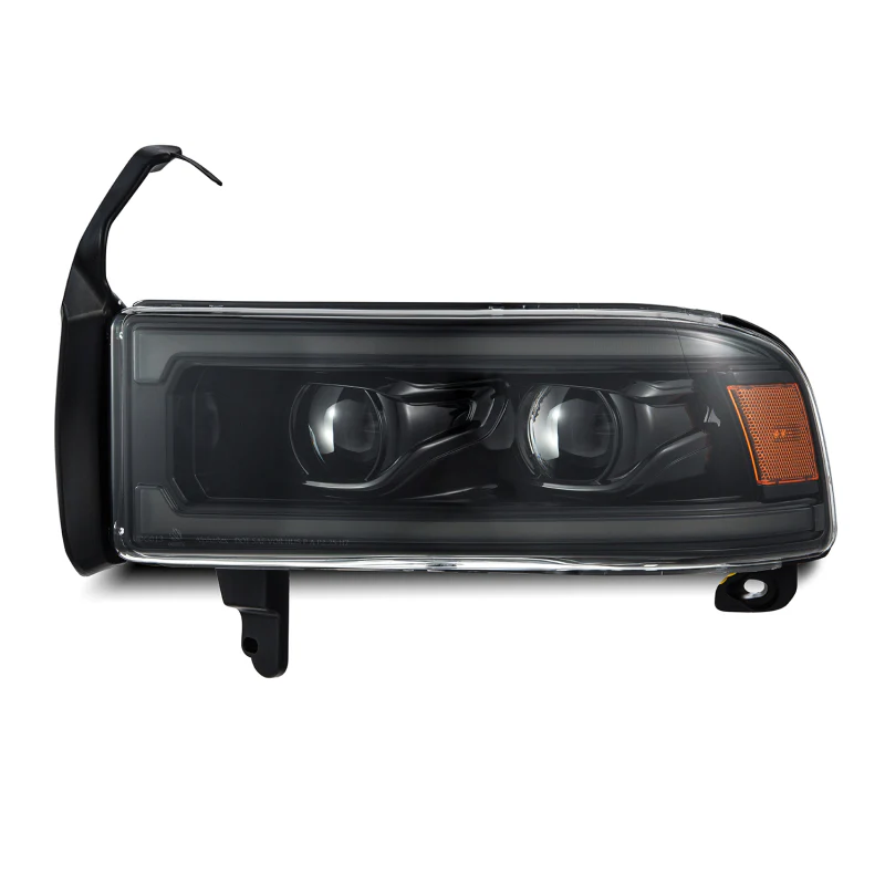 AlphaRex 94-01 RAM 1500 LUXX LED Proj Headlights Alpha-Blk w/Activ Light/Seq Signal/SB DRL - Image 3
