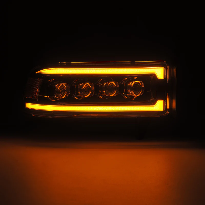 AlphaRex 94-01 RAM 1500 NOVA LED Proj Headlights Alpha-Blk w/Activ Light/Seq Signal/SB DRL - Image 2