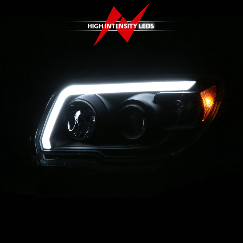 ANZO 06-09 Toyota 4 Runner Projector Headlights Plank Style - Black - Image 10