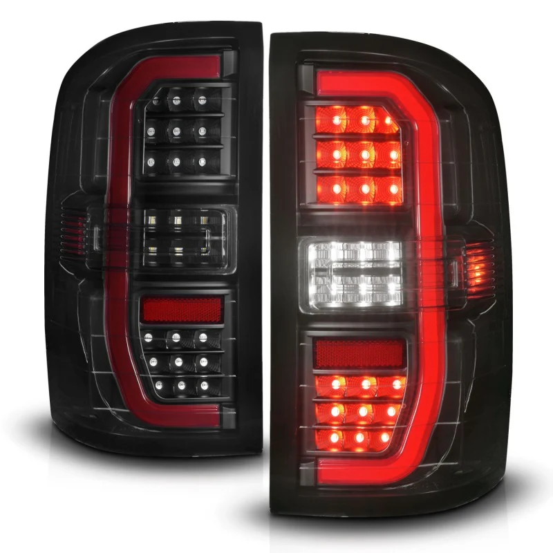 ANZO 14-18 GMC Sierra 1500 Full LED Taillights Black Housing Smoke Lens (w/C Light Bars) - Image 3