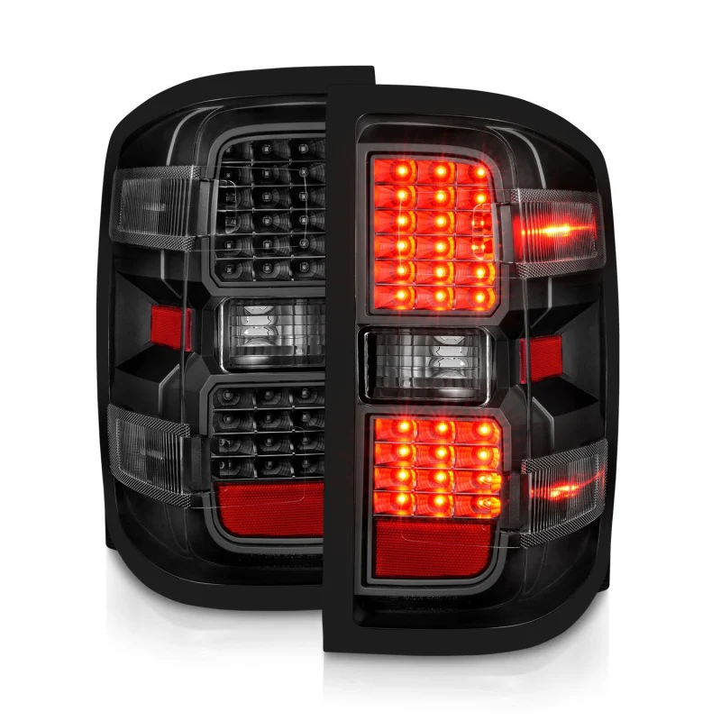 ANZO 15-19 Chevy Silverado 2500HD/3500HD (Factory Halogen Only) LED Tail Lights Black w/Clear Lens - Image 6