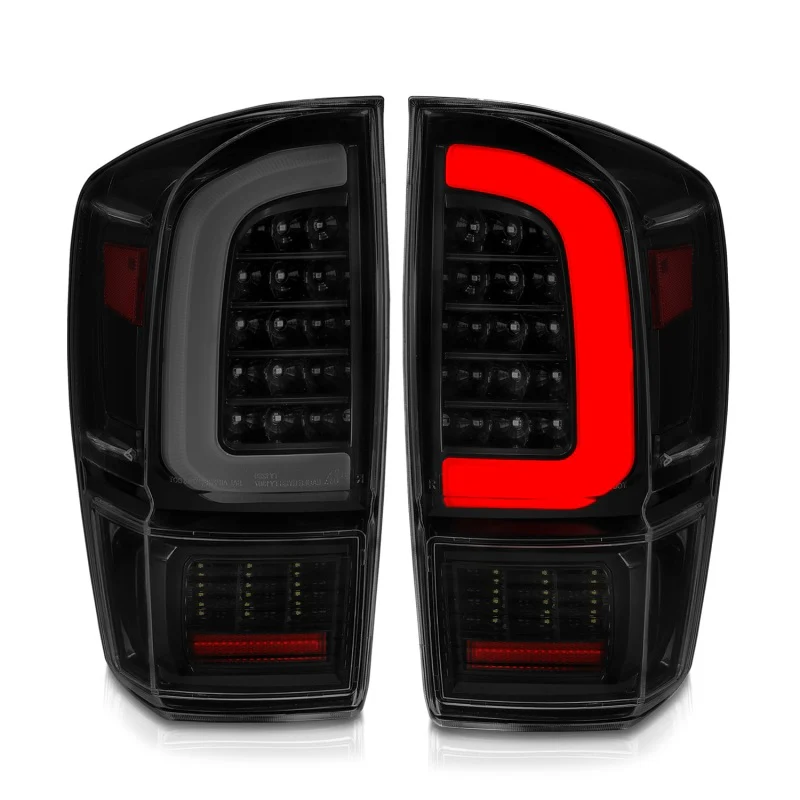 ANZO 16-21 Toyota Tacoma LED Tail Lights - w/ Light Bar Sequential Black Housing & Smoke Lens - Image 12
