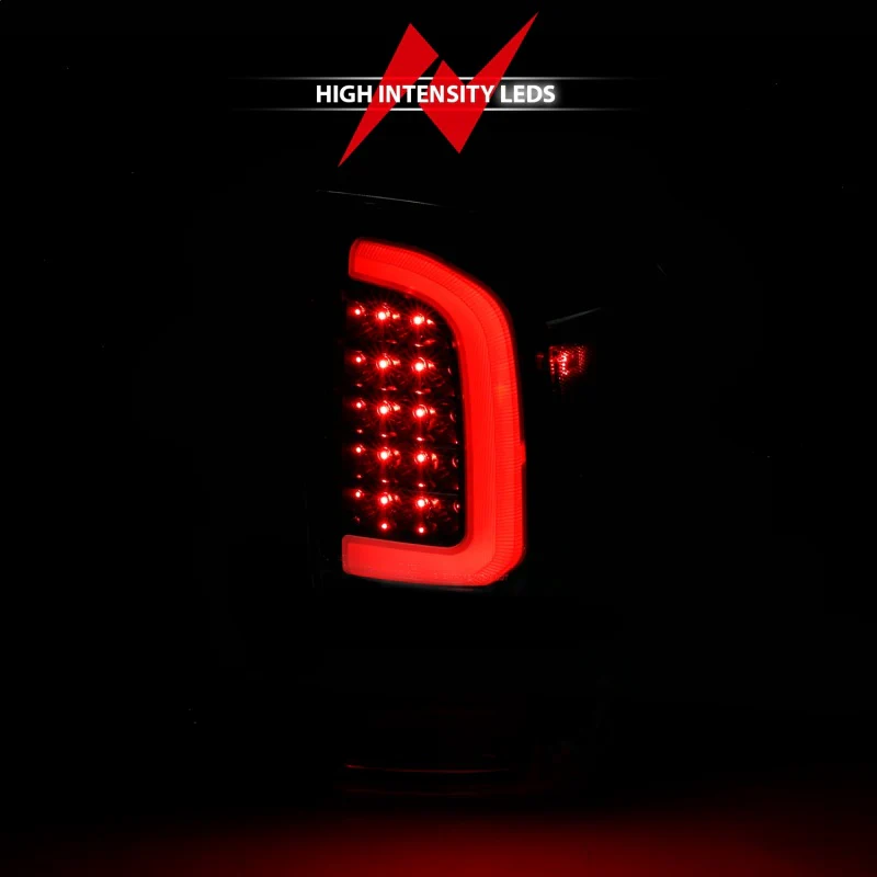 ANZO 16-21 Toyota Tacoma LED Tail Lights - w/ Light Bar Sequential Black Housing & Smoke Lens - Image 13