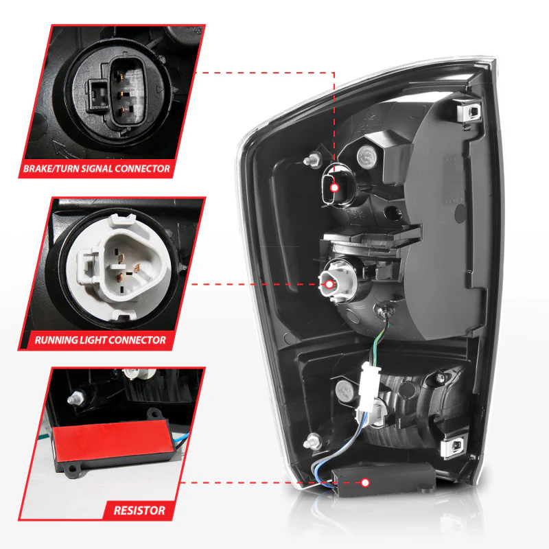 ANZO 16-21 Toyota Tacoma LED Tail Lights - w/ Light Bar Sequential Black Housing & Smoke Lens - Image 5