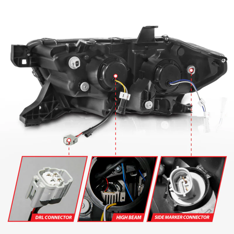 ANZO 16-22 Toyota Tacoma LED Projector Headlights w/ Light Bar Sequential Black Housing w/Initiation - Image 4