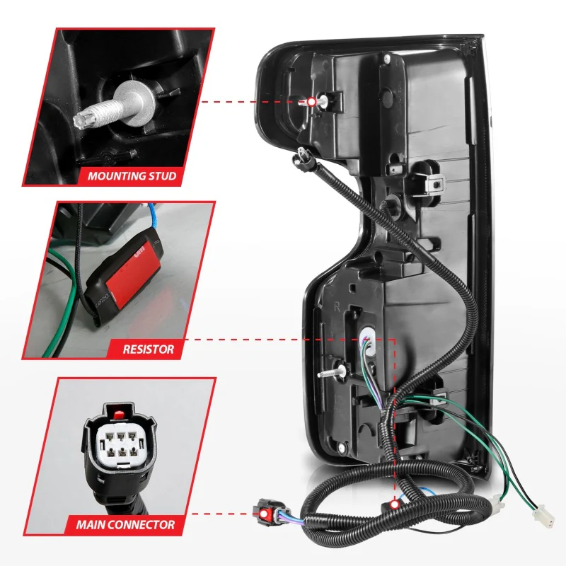 ANZO 19-21 Chevy Silverado Full LED Taillights Black Housing Clear Lens G2 (w/C light Bars) - Image 14